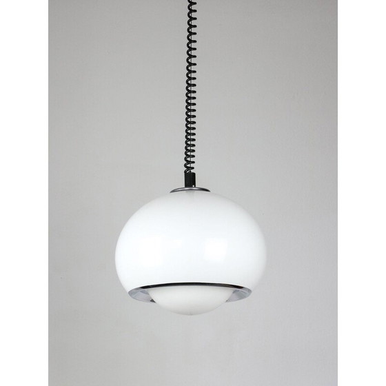 Image 1 of Vintage witte knop hanglamp van Guzzini, 1980