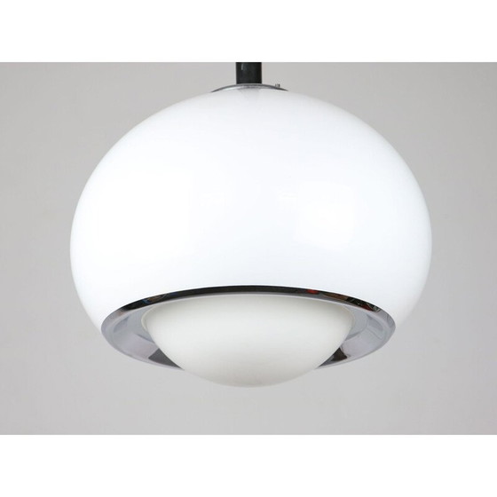 Image 1 of Vintage witte knop hanglamp van Guzzini, 1980