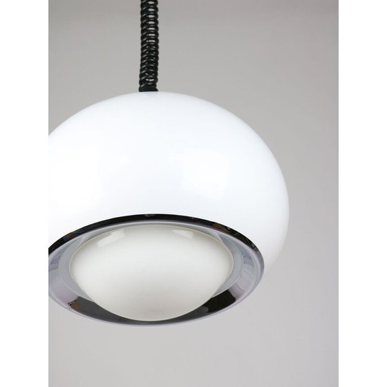 Image 1 of Vintage witte knop hanglamp van Guzzini, 1980