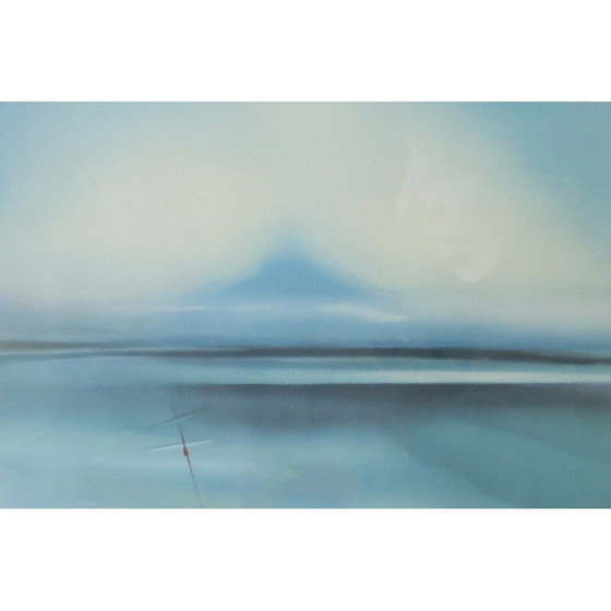 Image 1 of Vintage surrealistische kleurenlithografie van Lars Sjöström, jaren 1970