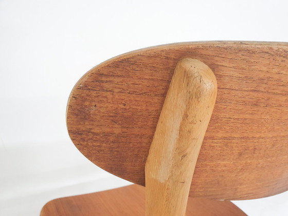 Image 1 of 4 vintage teak plywood stoelen