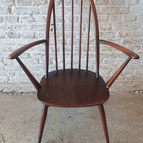 Image 1 of Utility Highback Fauteuil / Spijlstoel met armleuning - L.Ercolani