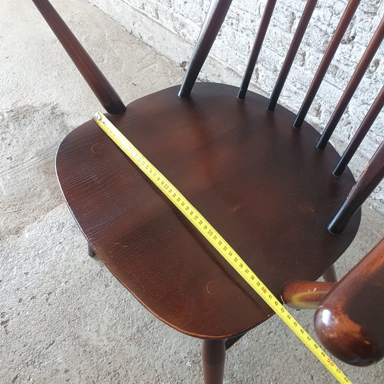 Image 1 of Utility Highback Fauteuil / Spijlstoel met armleuning - L.Ercolani