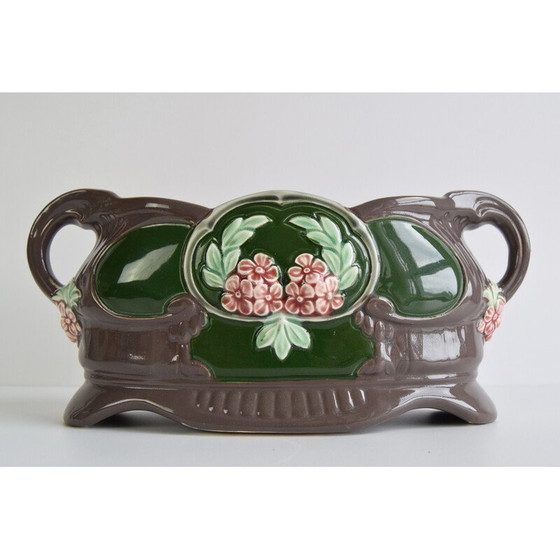 Image 1 of Vintage aardewerk Art Nouveau jardinière, 1900