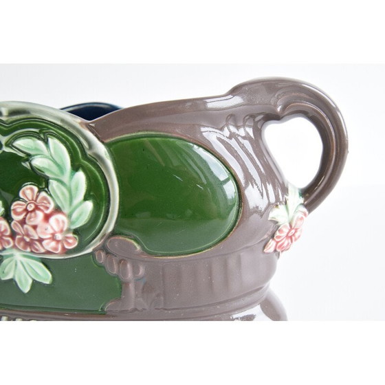 Image 1 of Vintage aardewerk Art Nouveau jardinière, 1900