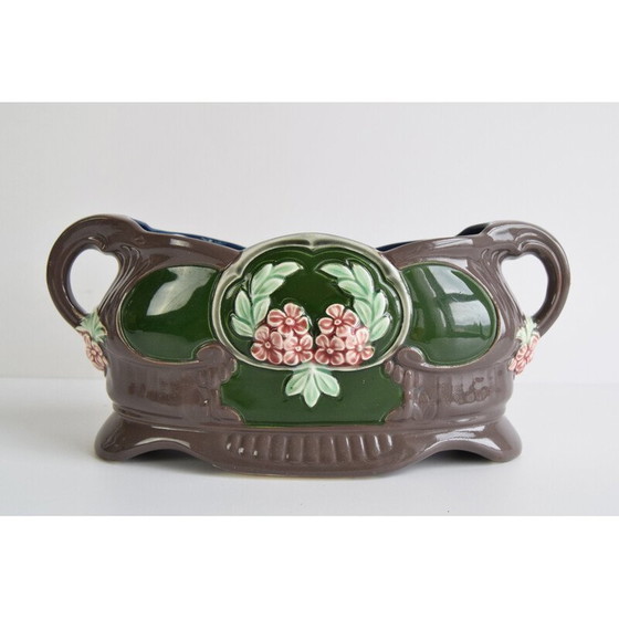 Image 1 of Vintage aardewerk Art Nouveau jardinière, 1900