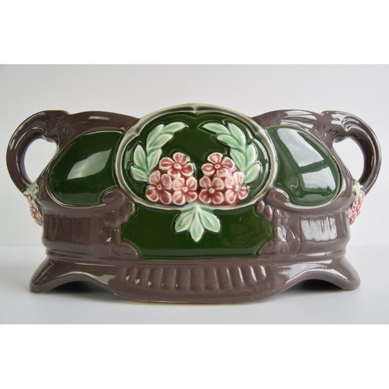 Image 1 of Vintage aardewerk Art Nouveau jardinière, 1900