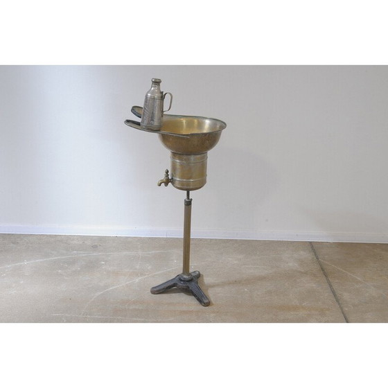 Image 1 of Vintage kapper wastafel in chroom metaal
