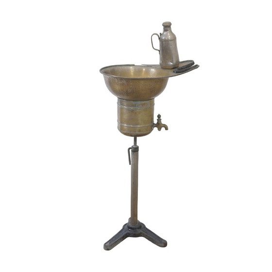 Image 1 of Vintage kapper wastafel in chroom metaal