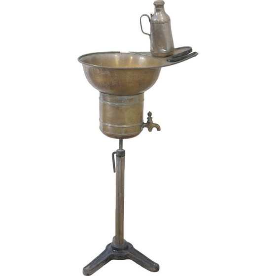 Image 1 of Vintage kapper wastafel in chroom metaal