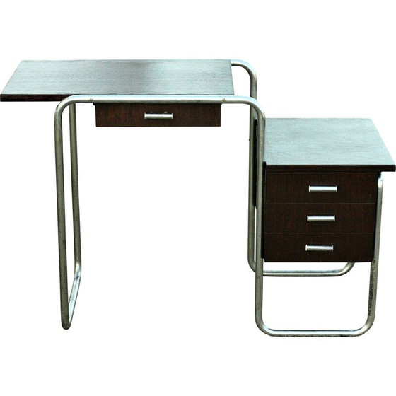 Image 1 of Vintage Bauhaus houten bureau, Tsjecho-Slowakije