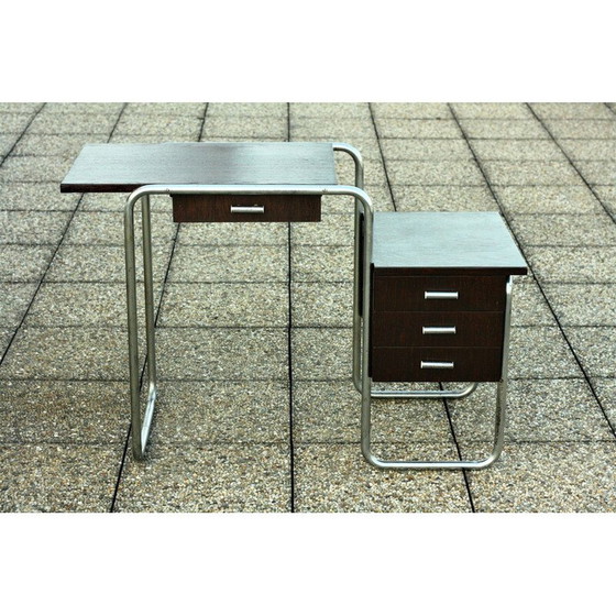 Image 1 of Vintage Bauhaus houten bureau, Tsjecho-Slowakije