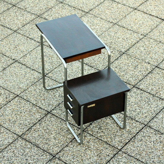 Image 1 of Vintage Bauhaus houten bureau, Tsjecho-Slowakije