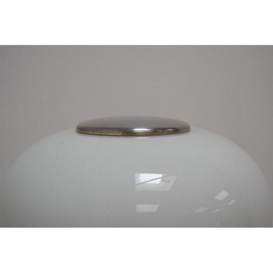 Image 1 of Vintage Art Deco lamp van glas en metaal, Tsjecho-Slowakije 1930