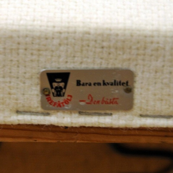 Image 1 of Vintage witte wollen bank en daybed van Ire Möbler Zweden 1950
