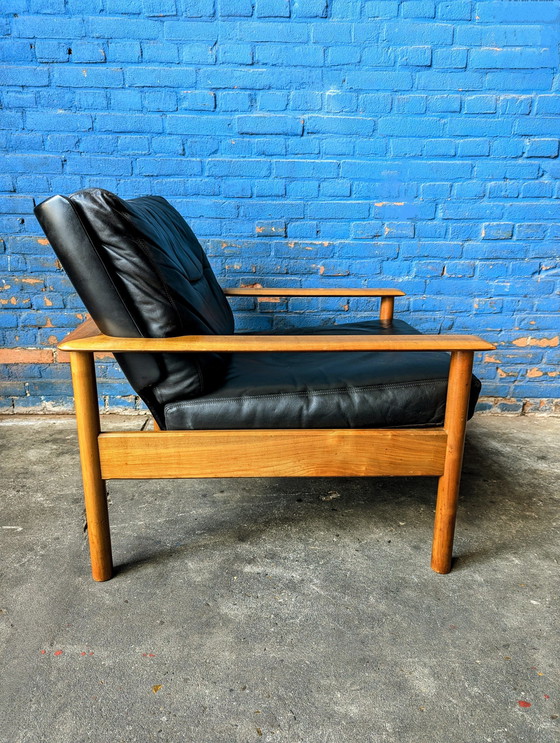 Image 1 of 2 Midcentury Leather Lounge Chairs 1960S