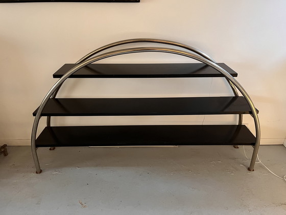 Image 1 of 80's roestvrij stalen plank