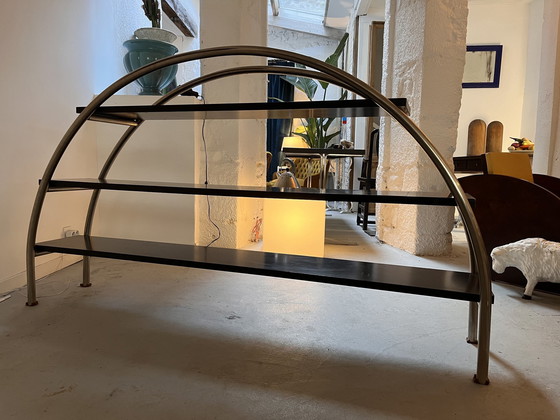 Image 1 of 80's roestvrij stalen plank