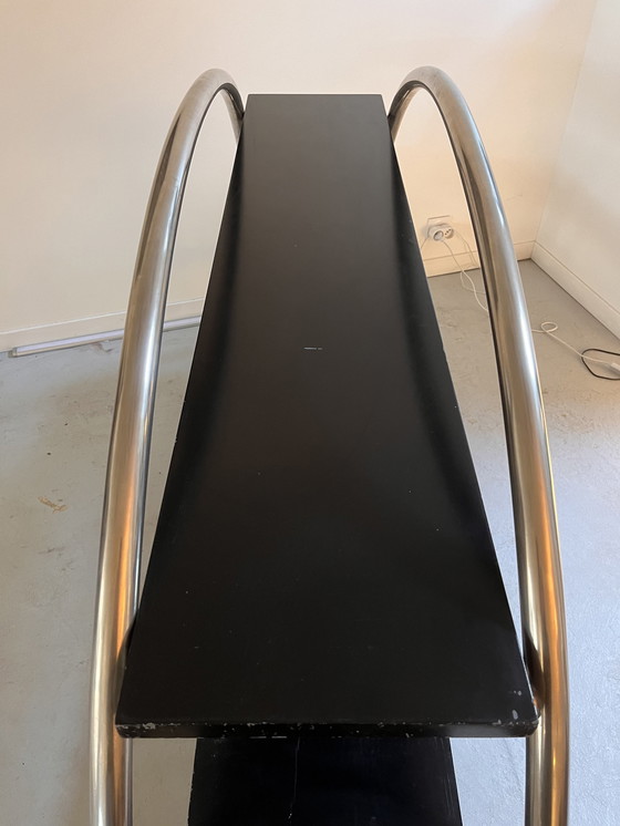 Image 1 of 80's roestvrij stalen plank