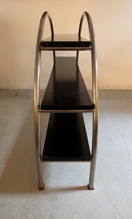 Image 1 of 80's roestvrij stalen plank