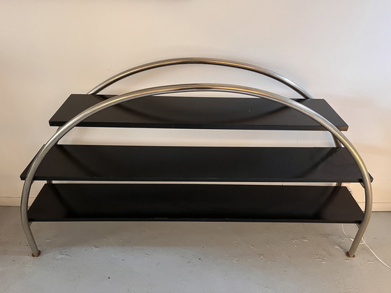 Image 1 of 80's roestvrij stalen plank