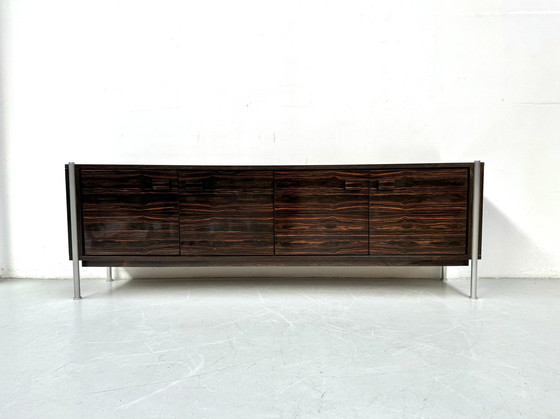 Image 1 of Mid Century Groot Dressoir In Braziliaans Jacaranda, 1980S.