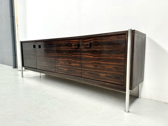 Image 1 of Mid Century Groot Dressoir In Braziliaans Jacaranda, 1980S.