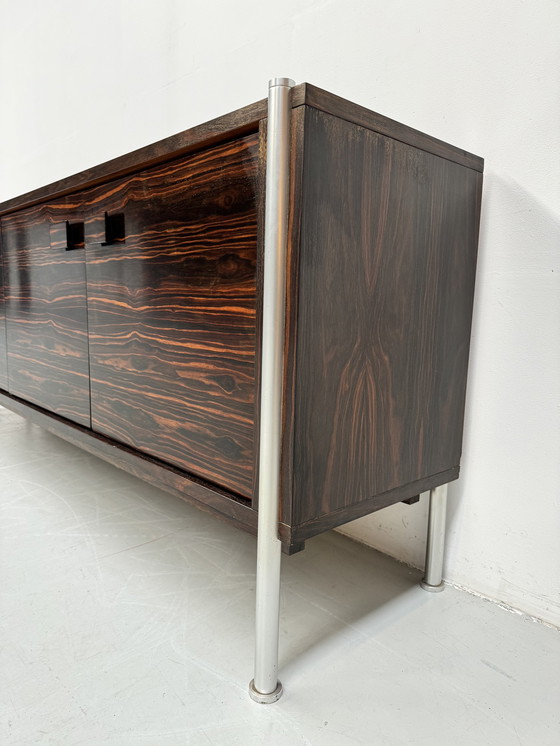 Image 1 of Mid Century Groot Dressoir In Braziliaans Jacaranda, 1980S.