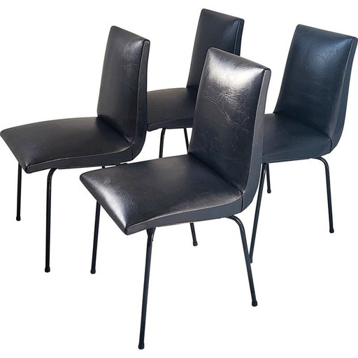 Set van 4 vintage Meurop stoelen van Pierre Guariche, 1960