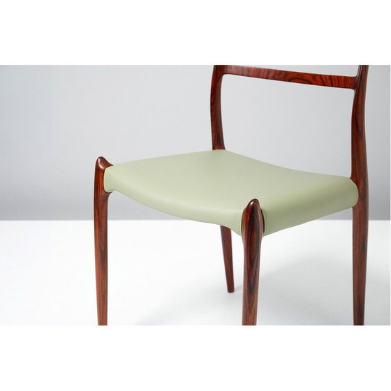 Image 1 of Set van 8 Rosewood Model 78 eetkamerstoelen door Niels Moller, 1962