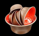 1038 Vintage Keramiek Schalenset, Pindaset