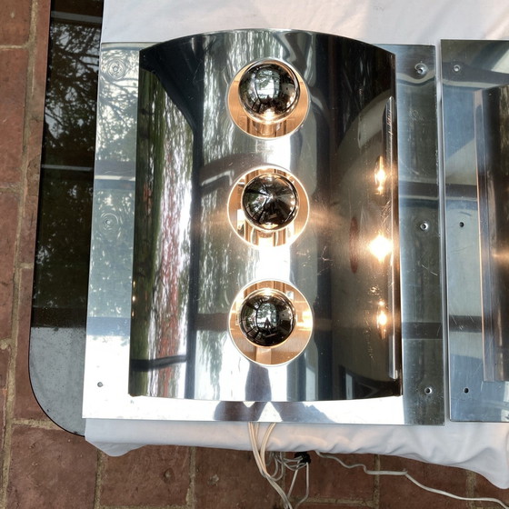 Image 1 of Paar Wandlampen Goffredo Reggiani Ruimtetijdperk 70'S