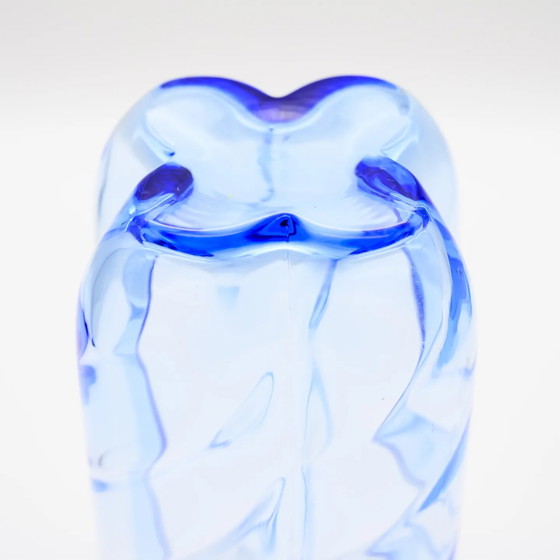 Image 1 of Blauw Optic Art Glass Clover Vaas van Anna Ehrner