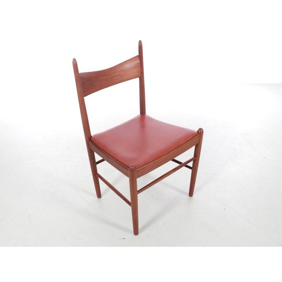 Image 1 of Set van 6 vintage Scandinavische teakhouten stoelen