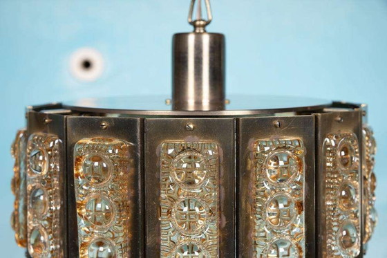 Image 1 of Vintage glazen hanglamp Deens design, midcentury pendant