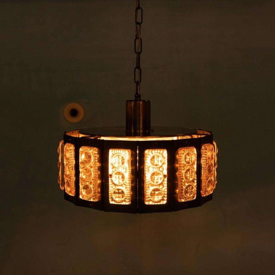 Image 1 of Vintage glazen hanglamp Deens design, midcentury pendant