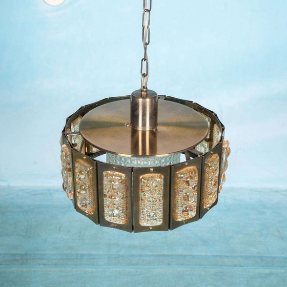 Image 1 of Vintage glazen hanglamp Deens design, midcentury pendant