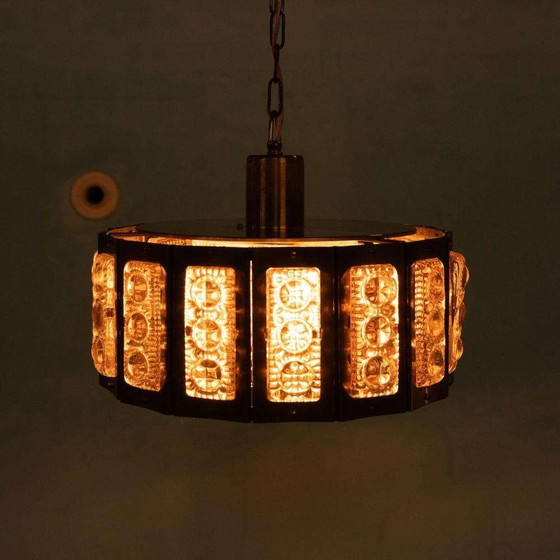 Image 1 of Vintage glazen hanglamp Deens design, midcentury pendant