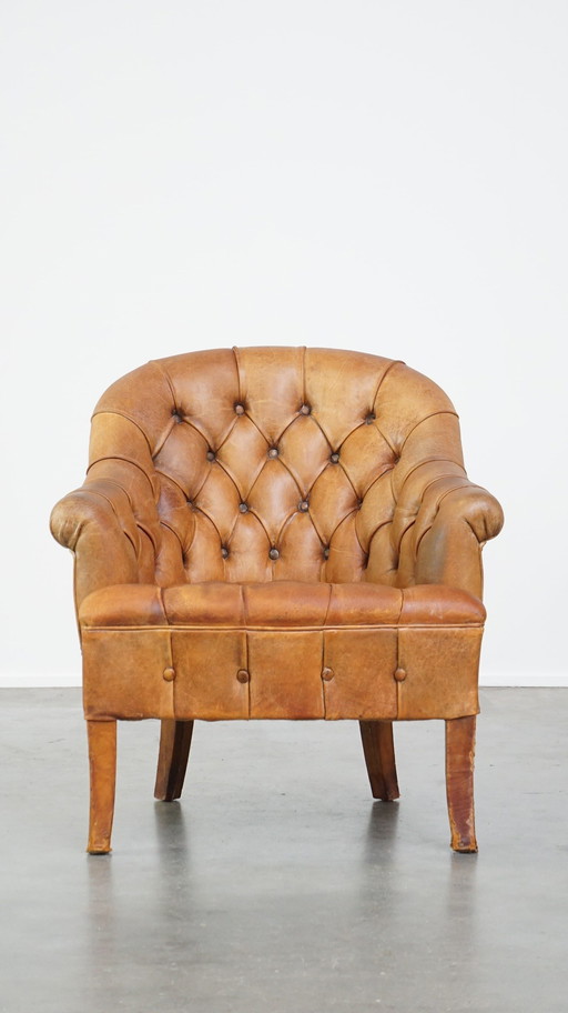 Schapenleren Chesterfield Fauteuil