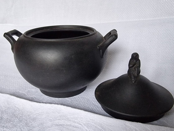 Image 1 of Wedgwood zwart basalt koffie & thee set