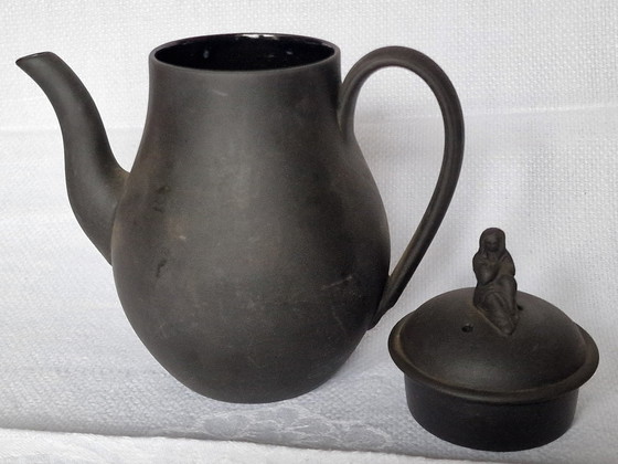 Image 1 of Wedgwood zwart basalt koffie & thee set