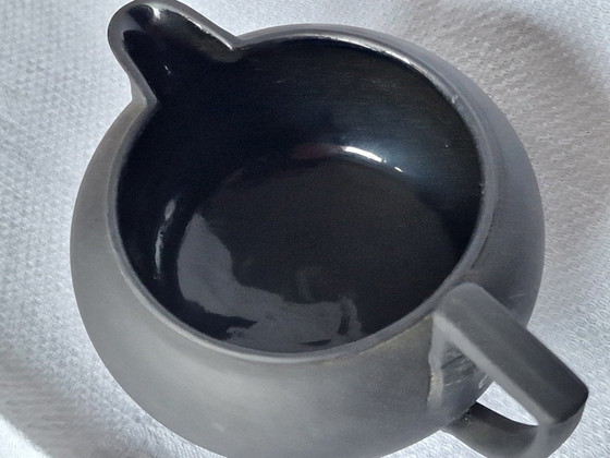 Image 1 of Wedgwood zwart basalt koffie & thee set