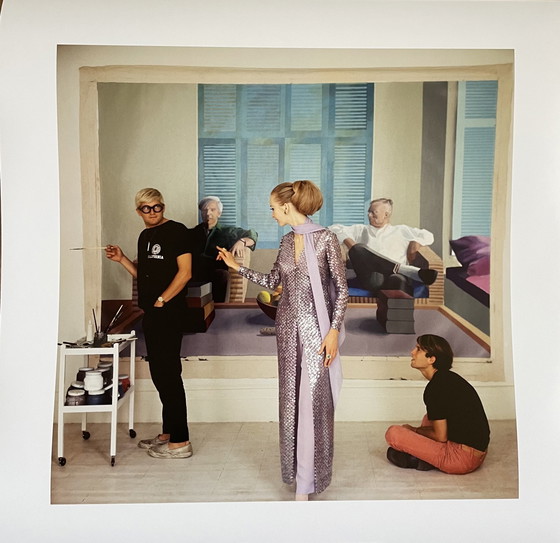 Image 1 of Cecil Beaton, David Hockney, Maudie James&Peter Schlesinger, Vogue december 1968, Copyright Condé Nast Publications Ltd, Pri