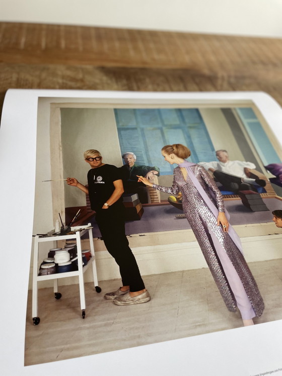 Image 1 of Cecil Beaton, David Hockney, Maudie James&Peter Schlesinger, Vogue december 1968, Copyright Condé Nast Publications Ltd, Pri