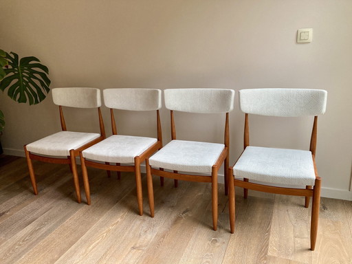 Set Van 4 Vintage Mid Century Stoelen