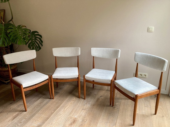 Image 1 of Set Van 4 Vintage Mid Century Stoelen