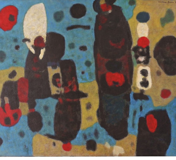 Image 1 of Willem Boon, Abstracte compositie, 20e eeuw, Olieverf op doek