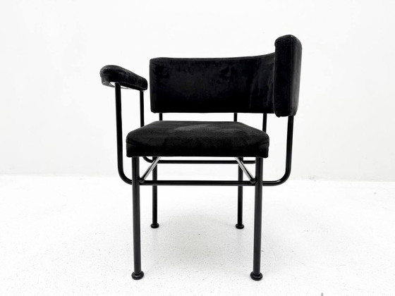 Image 1 of 5x Postmoderne Cotton Club stoelen van Carlo Forcolini voor Stellar Works, jaren 1988