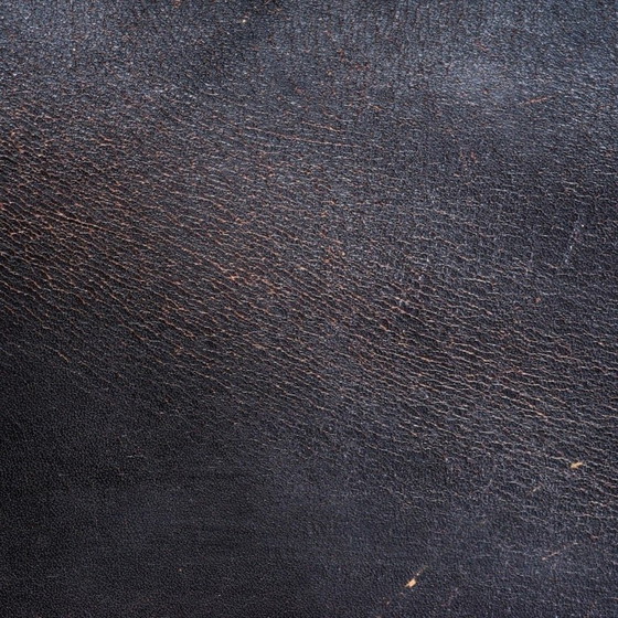 Image 1 of Paar vintage Jh-813 zwart lederen fauteuils van Hans J. Wegner voor Johannes Hansen