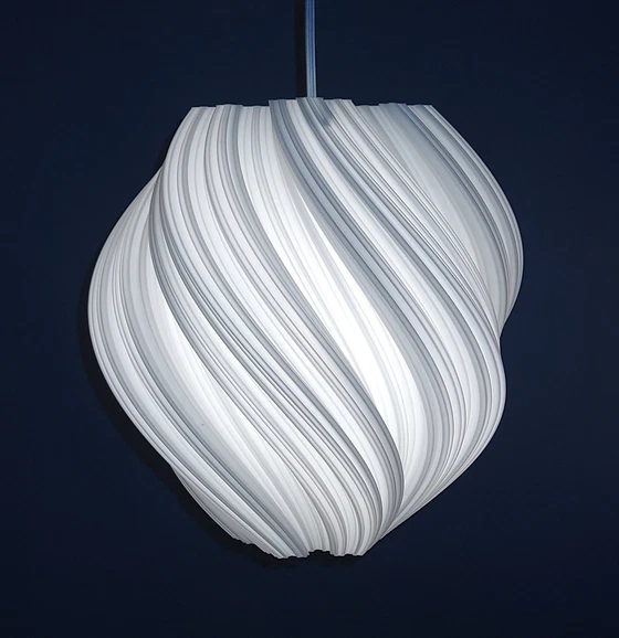 Image 1 of Swiss Design Koch #2 Klok Hanglamp Wit